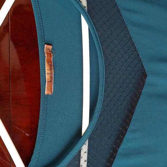 Black and dark teal blouse, L, with black lace details - Picture 2 of 4